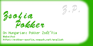 zsofia pokker business card